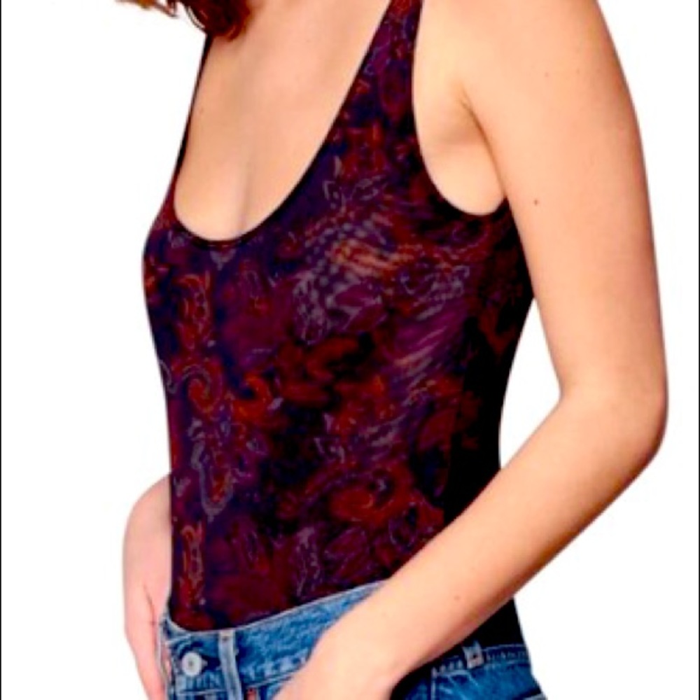 Free People Paisley body suit